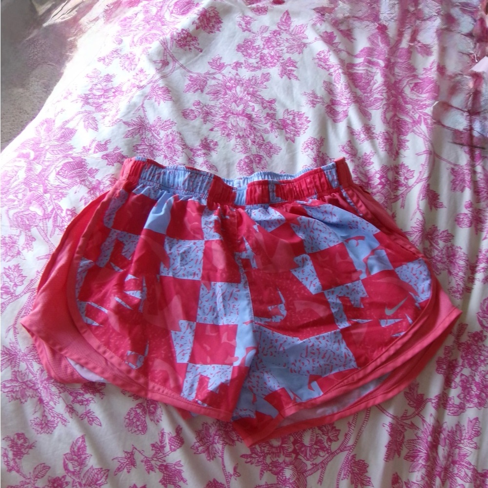 Nike Red and Blue Athletic Shorts